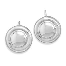 Round Button Earrings