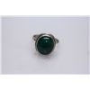 Image 1 : NATURAL 23.75 CTW EMERALD OVAL RING .925 STERLING SILVE