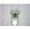 Image 1 : NATURAL 12.25 CTW EMRLED RING .925 STERLING SILVER