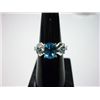 Image 1 : NATURAL 19.75 CTW BLUE TOPAZRING .925 STERLING SILVER