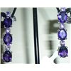 Image 1 : NATURAL 32.00 CTW AMETHYST EARRING .925 STERLING SILVER