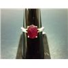 Image 1 : NATURAL 13.00 CTW RUBY RING .925 STERLING SILVER