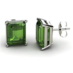 Genuine 10.50 ctw Peridot Earring 14k W/Y Gold