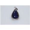 Image 1 : NATURAL 28.00 CTW LAPIS PEAR CUT PENDANT .925 STERLING