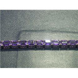 NATURAL 122.00 CTW AMETHYST BRACELET .925 STERLING SILV