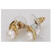 NATURAL 11.99 CTW PEARL EARRING .925 STERLING SILVER WI