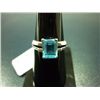 Image 1 : NATURAL 17.25 CTW BLUE TOPAZ RING .925 STERLING SILVER