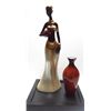 Image 1 : DECORATIVE BIG AFRICAN WOMAN PEARL CANDLE SET