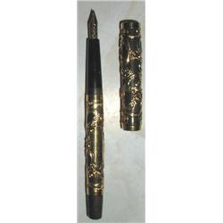 A GOLD FILLED 'CHASED FILIGREE' EYEDROPPER,...