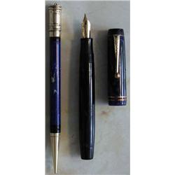 A PARKER DUOFOLD JUNIOR AND LUCKY CURVE...