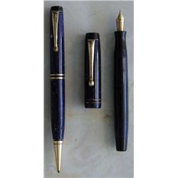 A PARKER DUOFOLD JUNIORETTE PEN AND SENIOR...