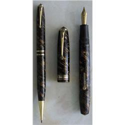 A CONWAY STEWART No. 58 PEN AND PENCIL SET,...