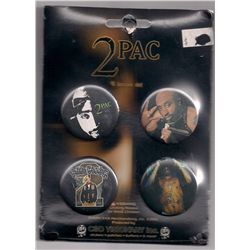 Unopened (4) Button set of the late Tupac Shakur