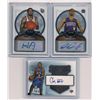 Image 1 : Lot of (3) NBA Basketball Certified Autographed Cards