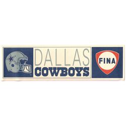 Vintage Dallas Cowboys Fina Bumper Sticker