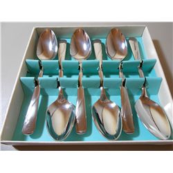 Vintage Boxed Set of (6) Solid Stainless Oceanic Tea Spoons from Oneida