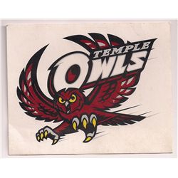 Vintage Temple Owls Window Sticker
