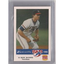 1986 Burger King Huntsville Stars Mark McGwire Minor League Card