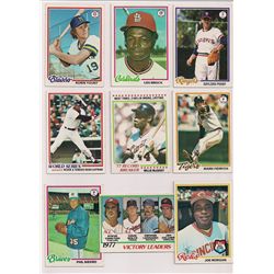 Lot of (9) 1978 Topps Baseball Star Cards