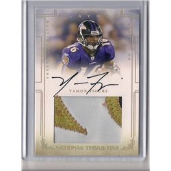 2007 National Treasures Yamon Figurs Autographed Patch Rookie Card-#/25!