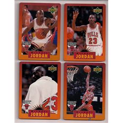 Set of (4) 1996 Upper Deck Michael Jordan All Metal Cards