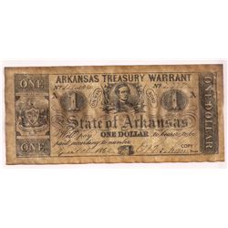 Reprint of an 1862 Arkansas Treasury Warrant