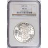 Image 1 : 1889 MORGAN SILVER DOLLAR NGC MS65 GEM BLAST WHITE
