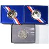 Image 1 : MODERN COMMEMORATIVE HALF DOLLAR LOT, 3 PF LIBERTY  RUSHMOORE PF. & UNC.WWII PF