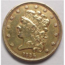 1834 classic head  $5 gold   VF/XF