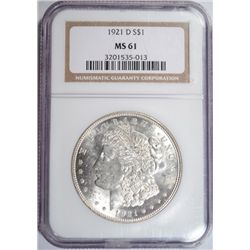 1921D   Morgan $  NGC61 est $55-$60