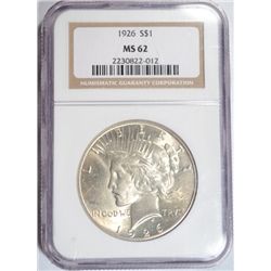 1926  Peace $   NGC MS62   est $55-$60