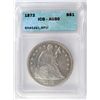 Image 1 : 1872 SEATED DOLLAR ICG AU-50