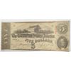 Image 1 : 6th issue 1863$5 Confederate note VF couple TINY pinholes  est  $60-$70