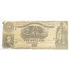 Image 1 : 3rd issue 1861 $10 Confederate note G/VG torn corner  est  $60-$70