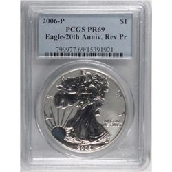 2006  20th anniv Eagle  rev proof  PCGS PR69