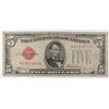 Image 1 : 1928E  $5  US note  RED SEAL STAR NOTE  RARE  Fine