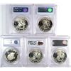 Image 2 : A NICE RUN OF PROOF SILVER EISENHOWER DOLLARS ,1973-74 $ 1976   ALL PR69DCAM