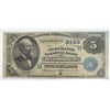 Image 1 : 1882  $5 National currency dated back Merchants Bank Hillsborough OH  RARE VG/F