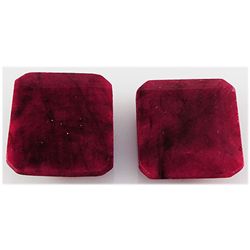 96.45ctw Ruby Emerald Cut Loose Gemstone Lot of 2