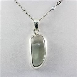 33.5ctw Prehnite Silver Pendant