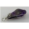 Image 1 : Natural 96.59ctw Uncut Amethyst Silver Pendant