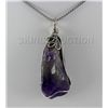 Image 2 : Natural 96.59ctw Uncut Amethyst Silver Pendant
