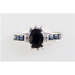 10K 2.2 ctw Black Sapphire Ring