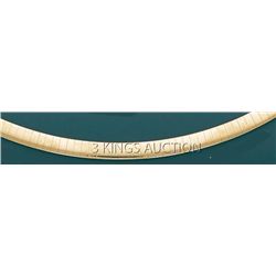 OMEGA NECKLACES REVERSIBLE 5mm 16in. 22.4 grs 14kt Y Go