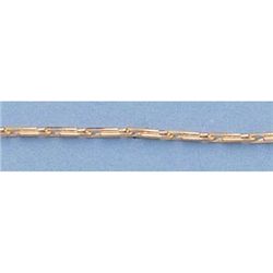 Pure Gold 16" 14k Gold-Yellow 1.1mm Pinsetta Pink