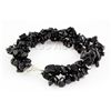 Image 1 : 188.99CTW 7in. BLACK QUARTZ CHIPPED STONE BRACELET META