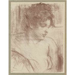 Albert Belleroche "Etude" Orig Lithograph