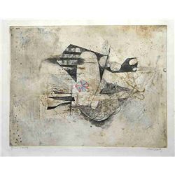 Johnny Friedlaender Aquatint "Poissons Iii - Fleur Marine" Artist's Proof