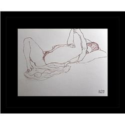 Gustav Klimt Erotic Sketch Lithograph