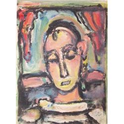 Rouault  Tête De Jeune Fille  Lithograph